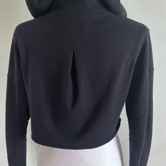 ALO Yoga Extreme Crop Zip Up Hoodie Black - Picture 12 of 13